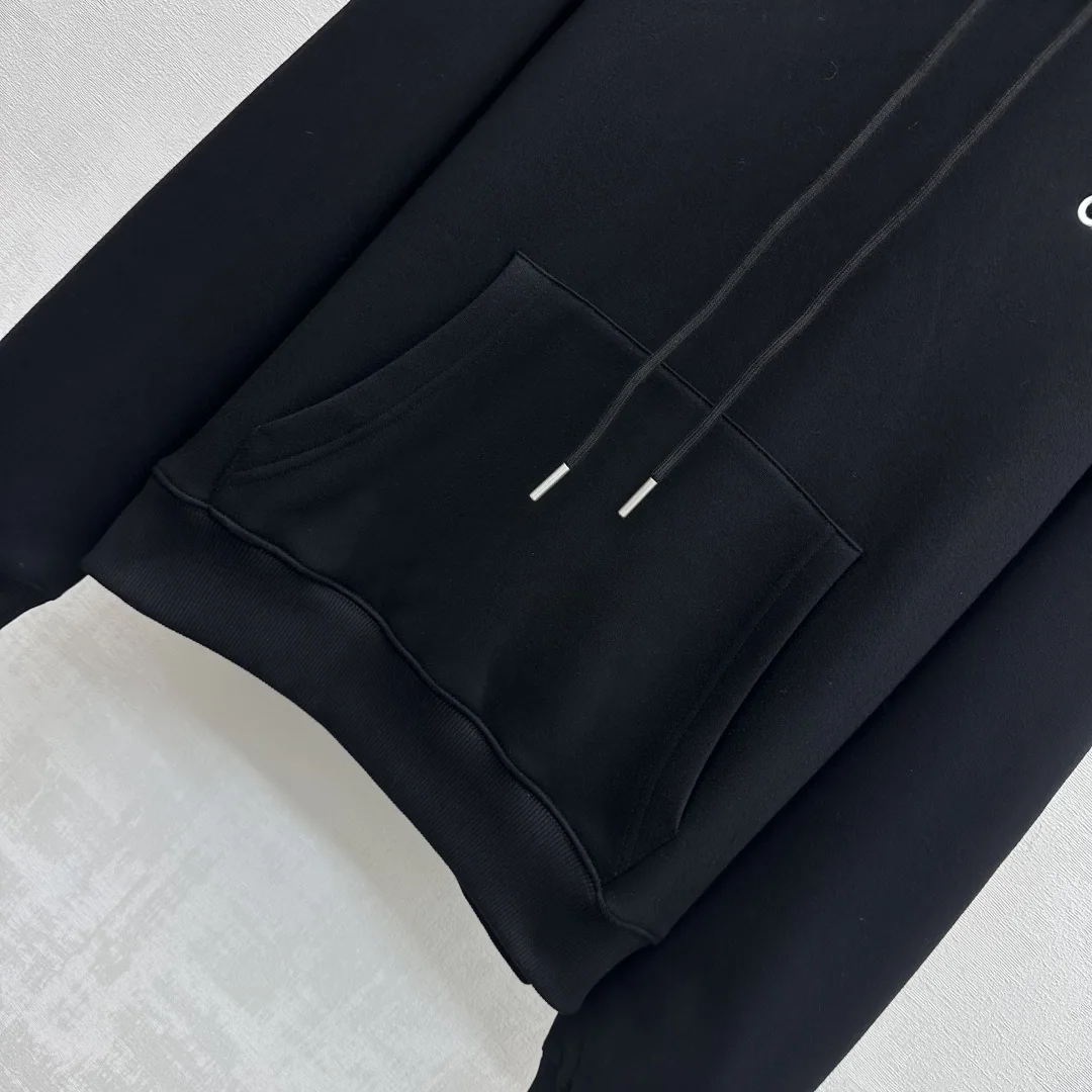 알로 자수 로고 드로스트링 후드 긴팔 스웨트셔츠 상세 이미지 3
