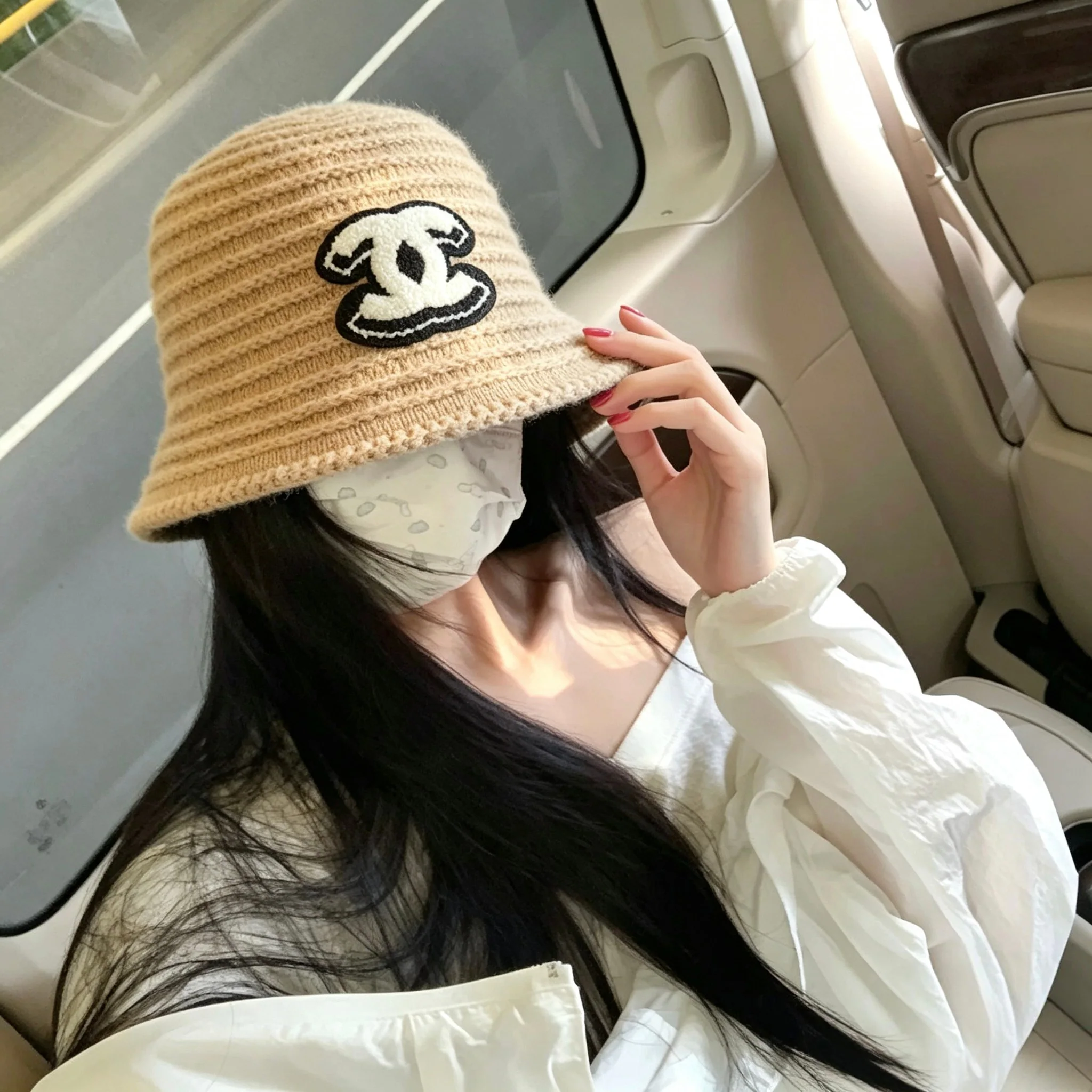 샤넬 울 니트 버킷햇 상세 이미지 3