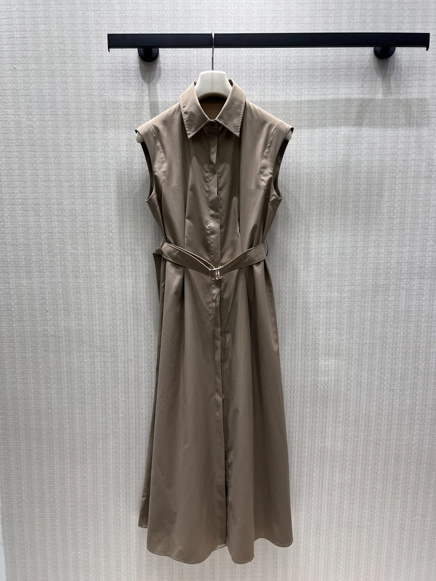 브루넬로쿠치넬리 브라운 포플린 A라인 민소매 원피스 상세 이미지 2