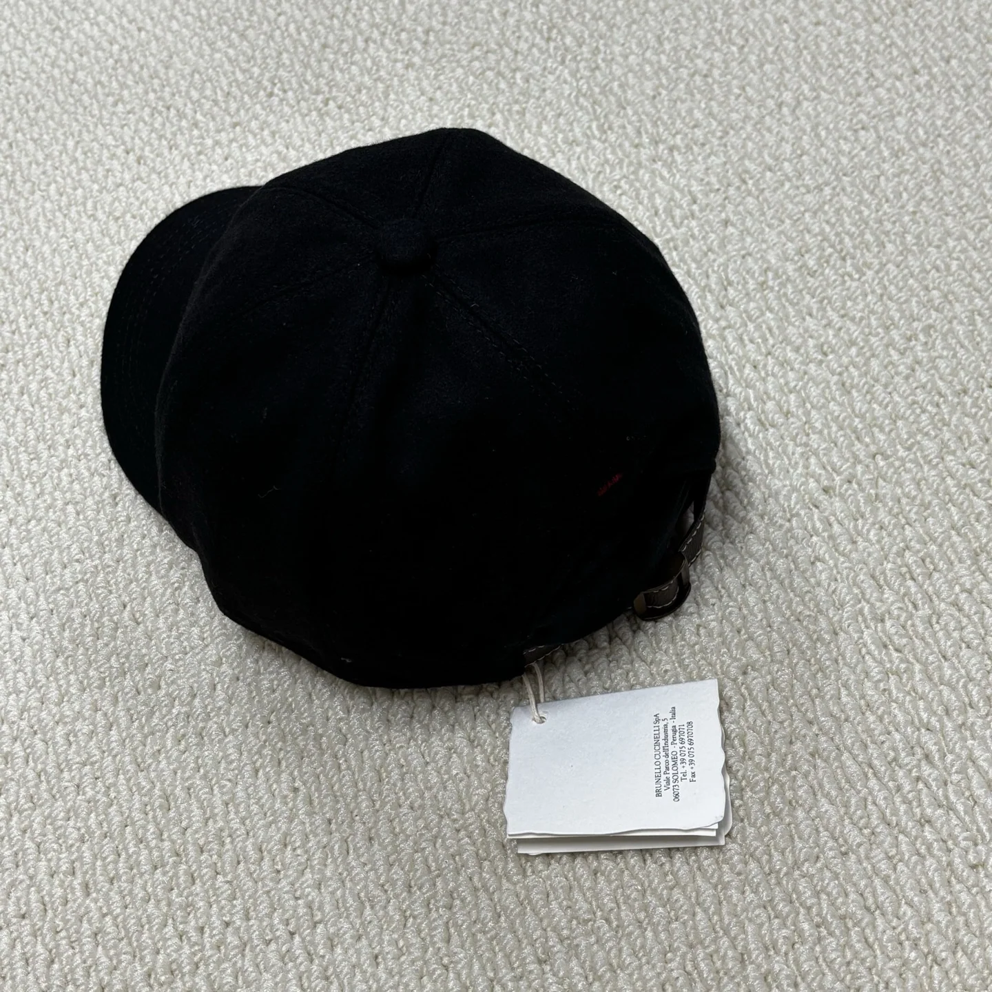 브루넬로쿠치넬리 가죽 버클 조절 야구모자 상세 이미지 4