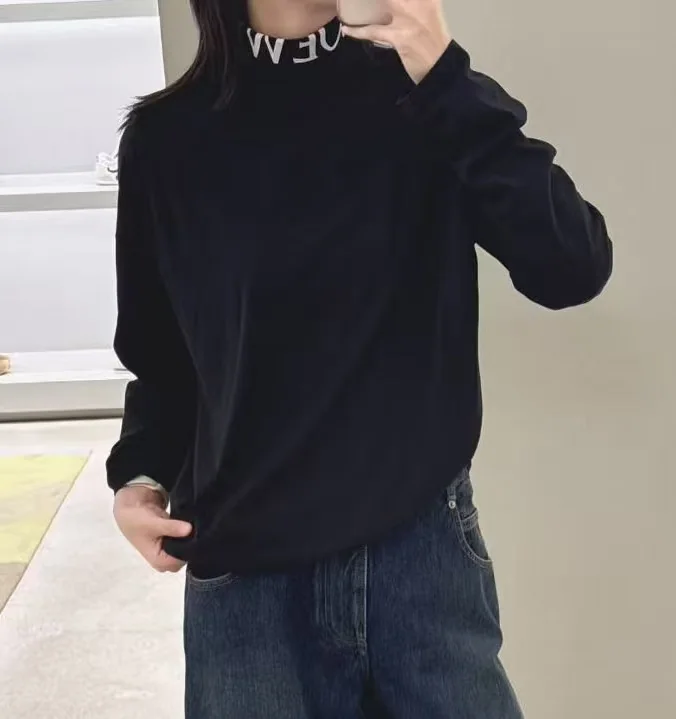 로에베 레터 프린트 긴팔 여성 탑 상세 이미지 2