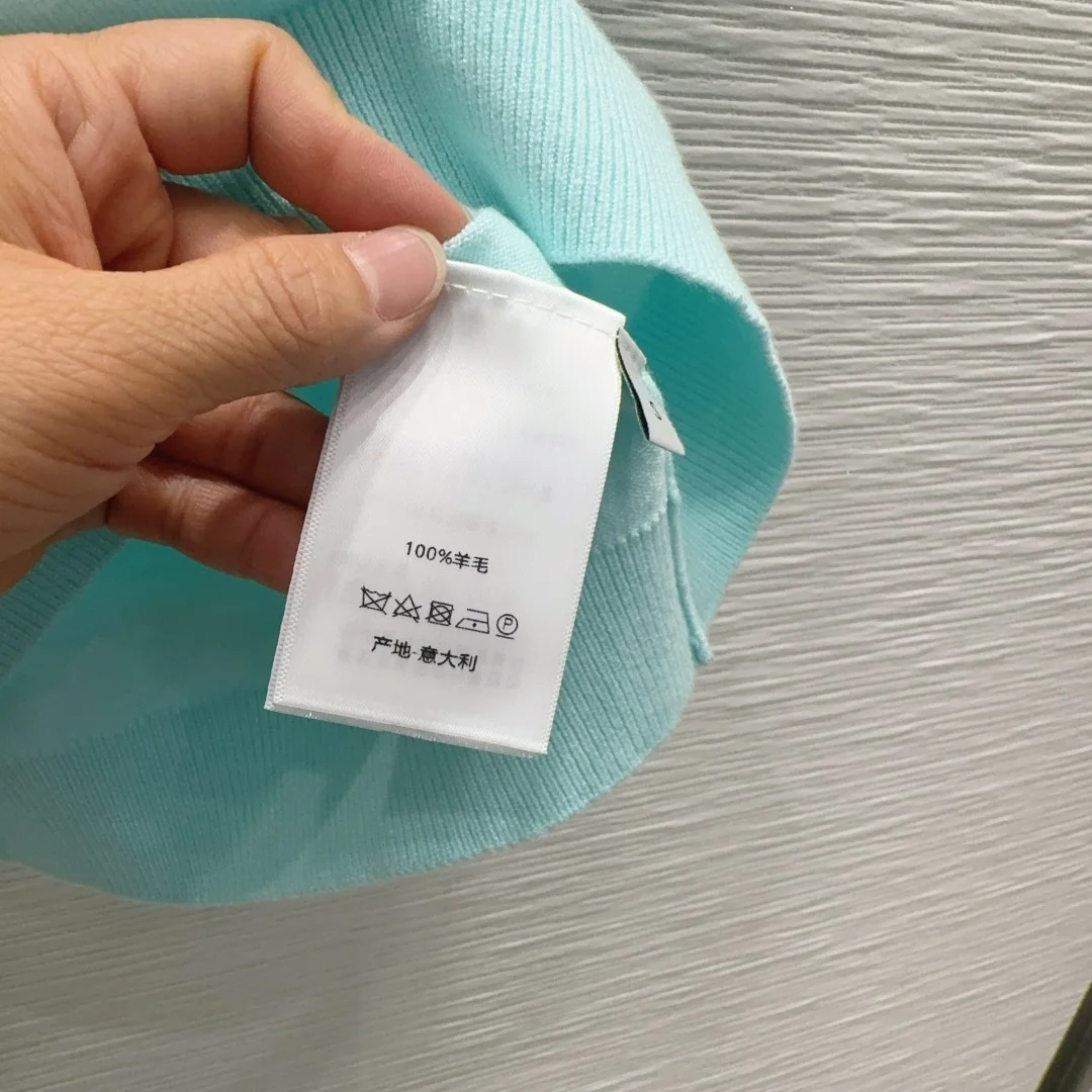 디올 울 소재 클래식 여성 반팔 니트 티셔츠 상세 이미지 7