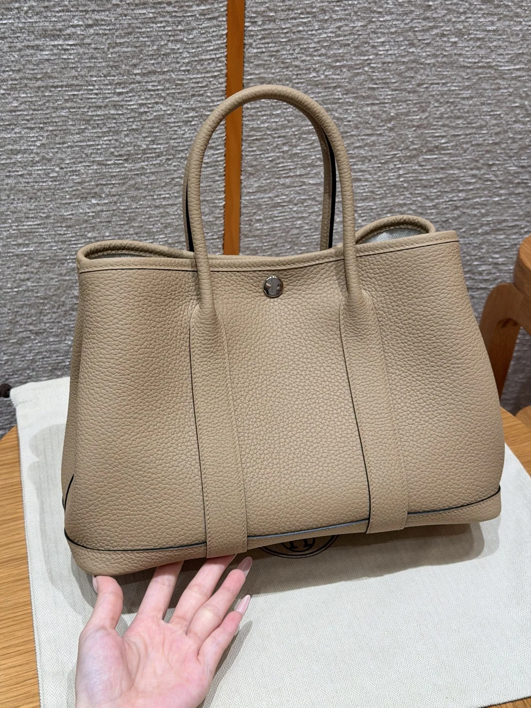 에르메스 가든파티 가죽 숄더백 30 cm 144324