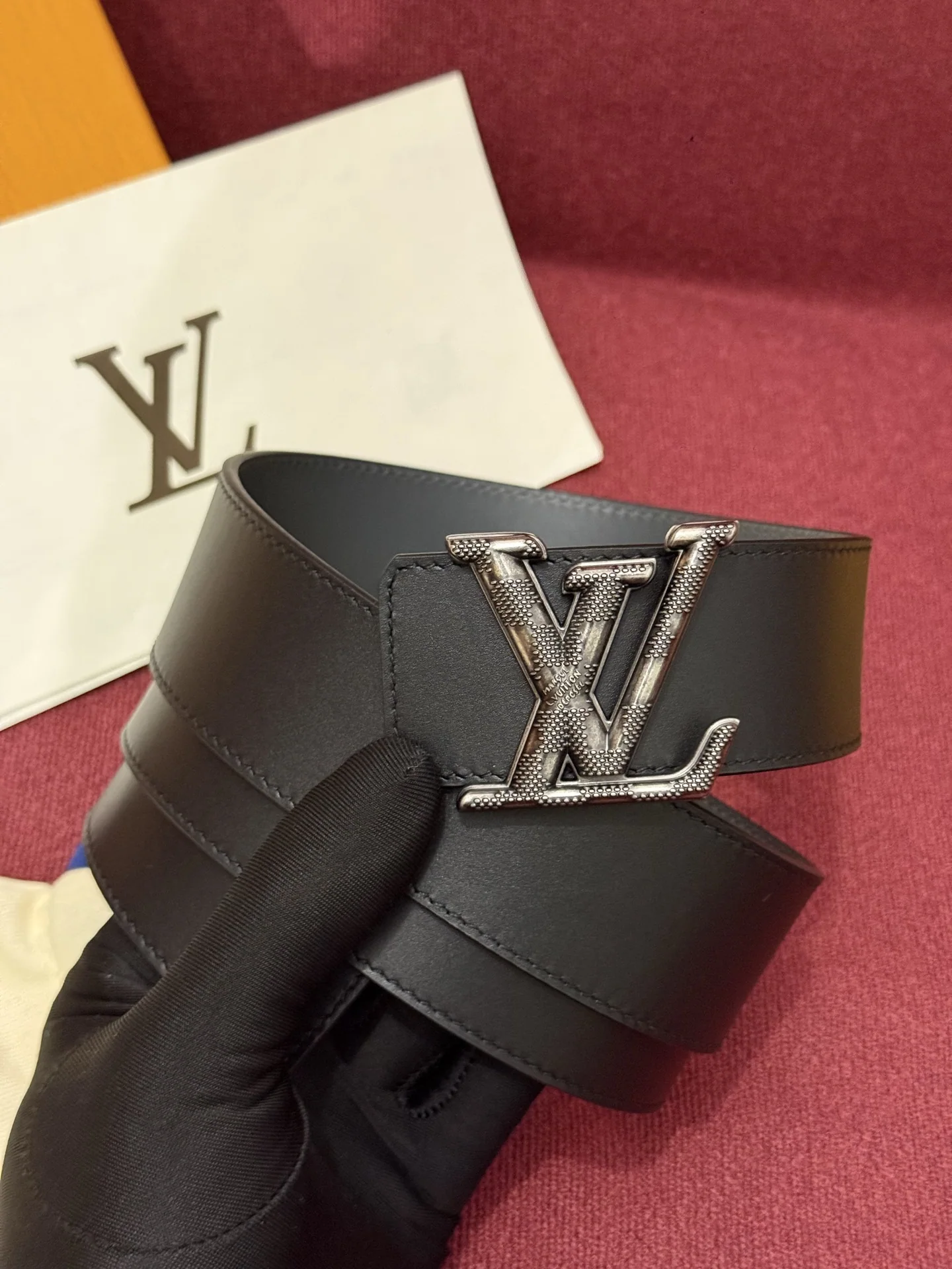 루이비통 다미에 LV 리버서블 벨트 상세 이미지 3