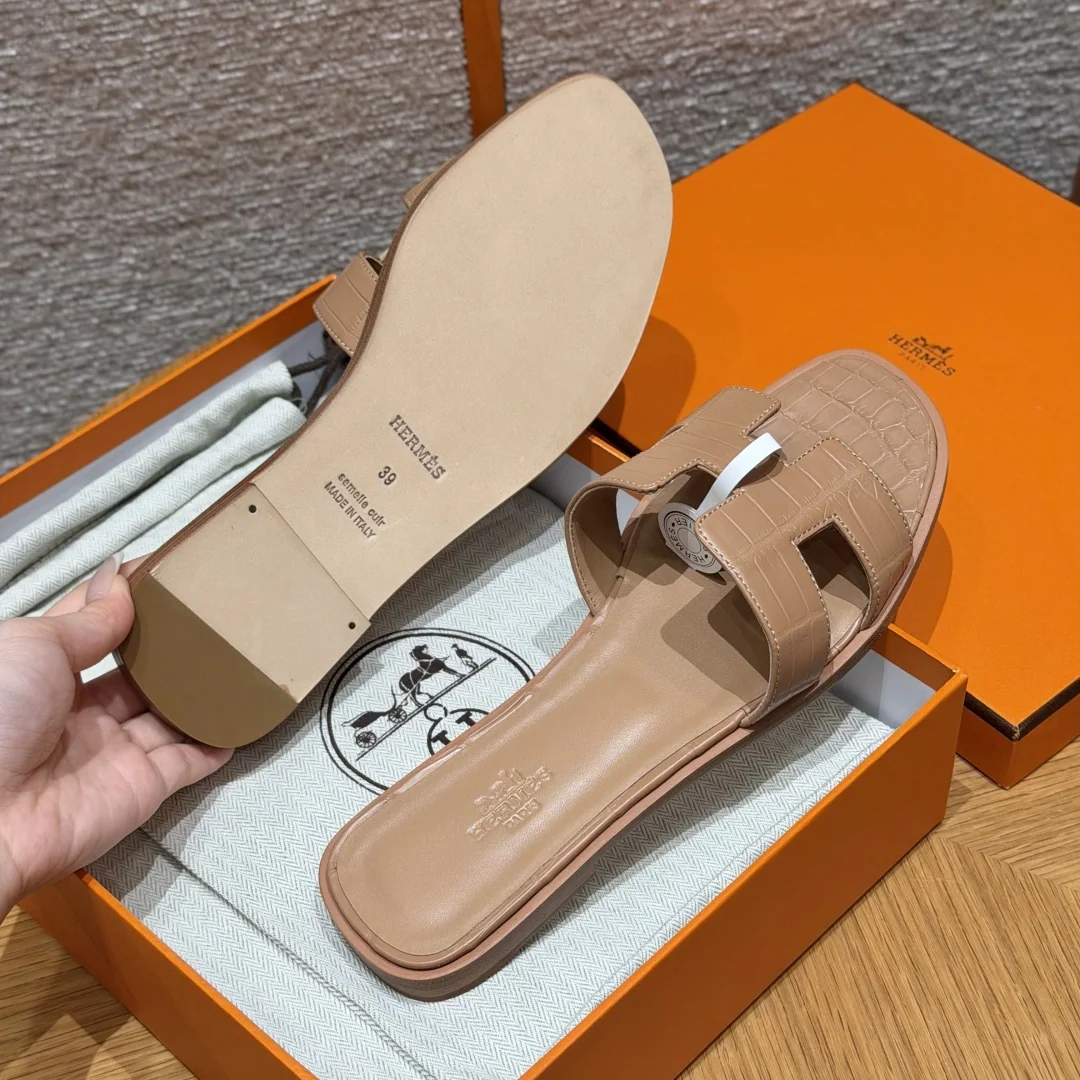 에르메스 오란 악어가죽 샌들 상세 이미지 6