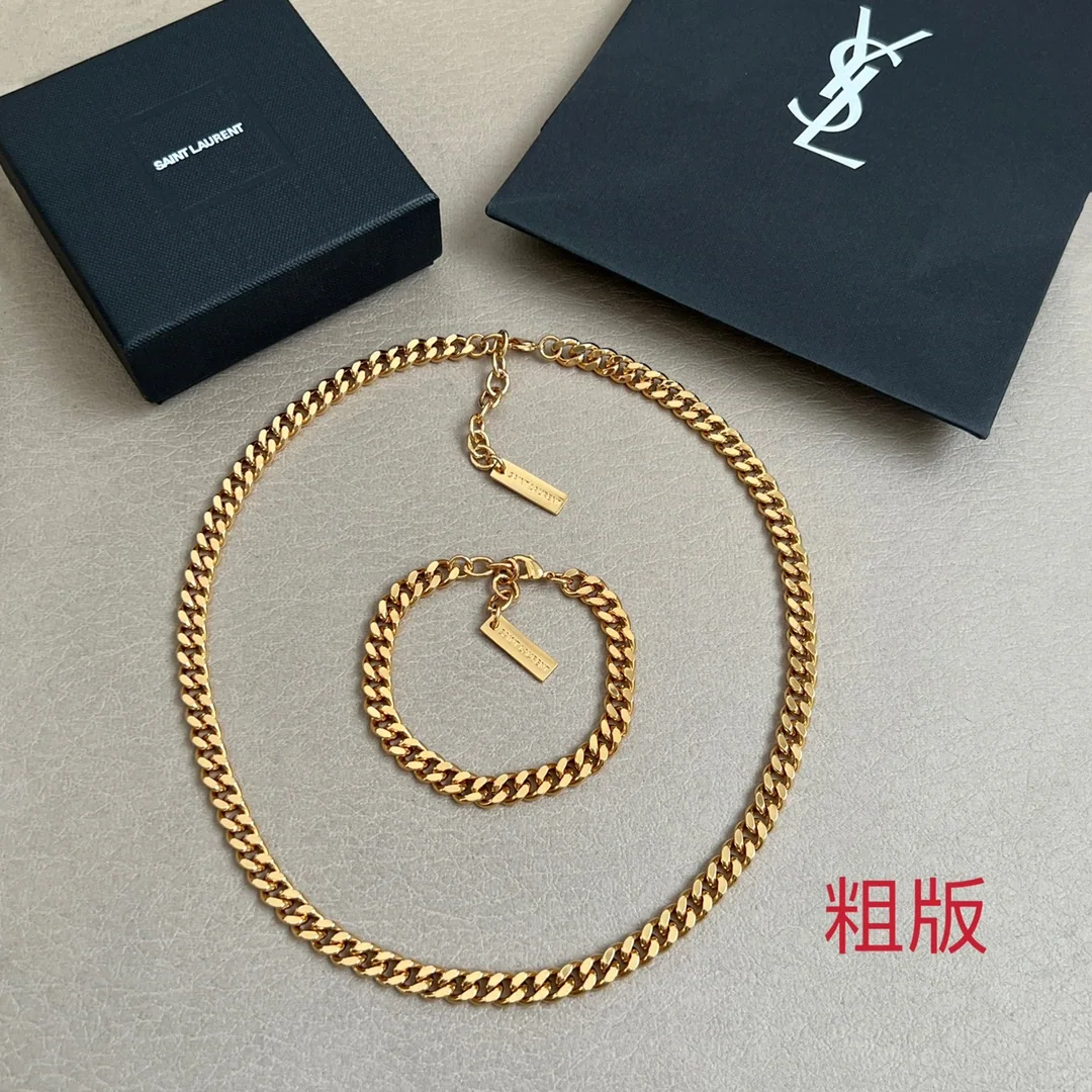 생로랑 YSL 황동 목걸이 상세 이미지 2