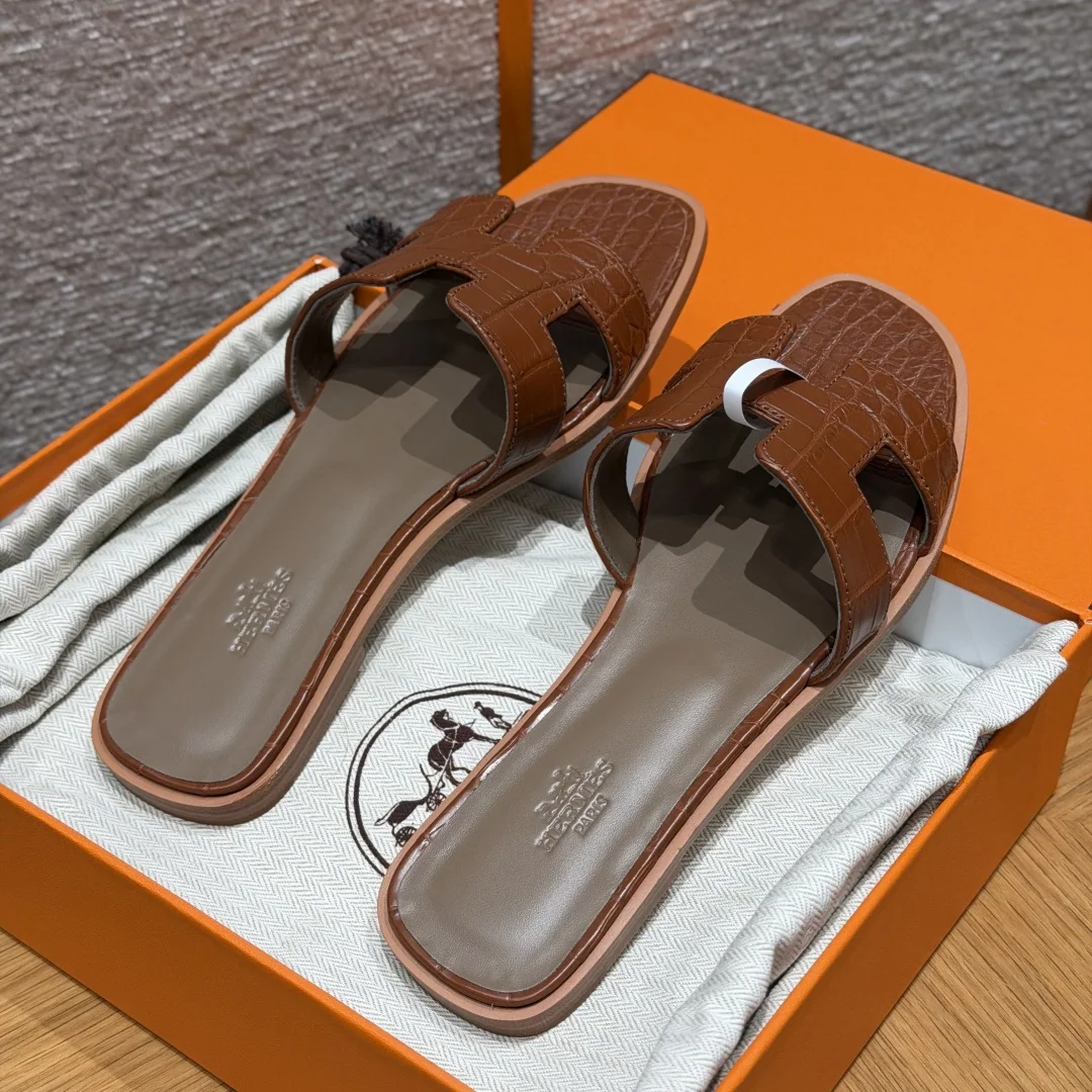 에르메스 오란 악어가죽 샌들 상세 이미지 3