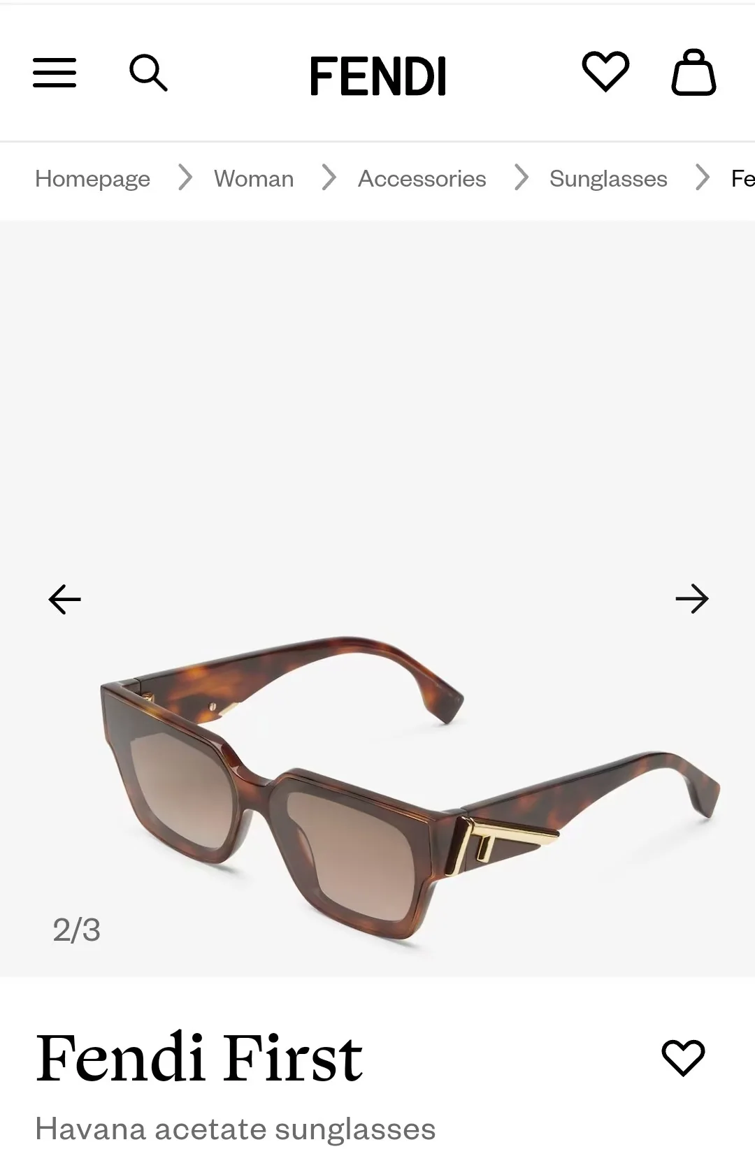 펜디 선글라스 74252 Fendi Sunglasses 상세 이미지 1