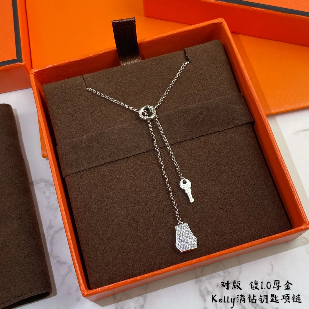 에르메스 18 K 골드 자물쇠 열쇠 목걸이 상세 이미지 4