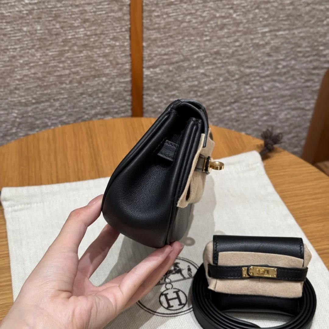 에르메스 켈리 무브 만두형 가방 블랙 상세 이미지 3