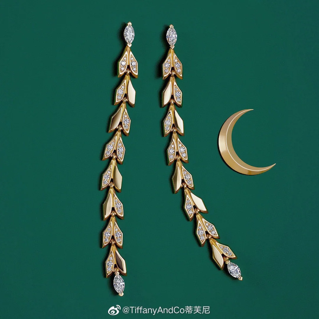 티파니 페이퍼 플라워 리프 태슬 귀걸이 상세 이미지 2