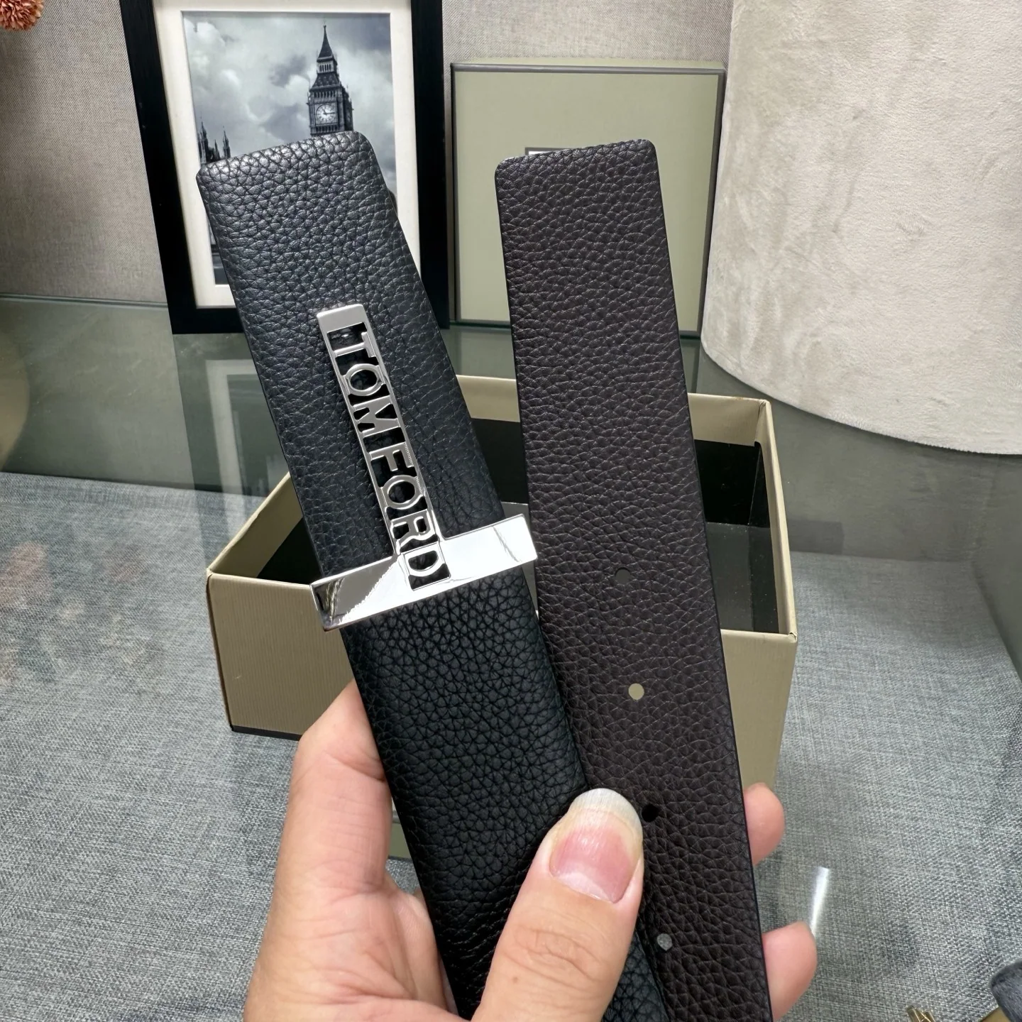 톰포드 양면 소가죽 벨트 상세 이미지 7