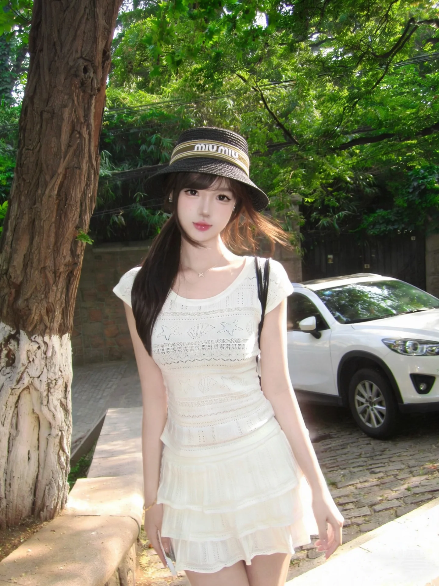 미우미우 밀짚 모자 상세 이미지 1