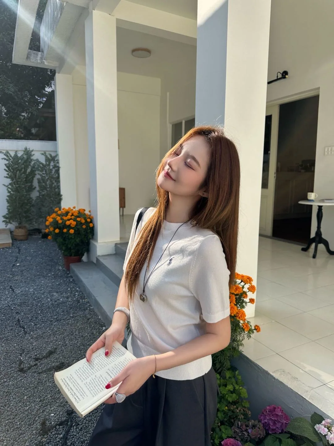 폴로 여성 니트 반팔 티셔츠 상세 이미지 8