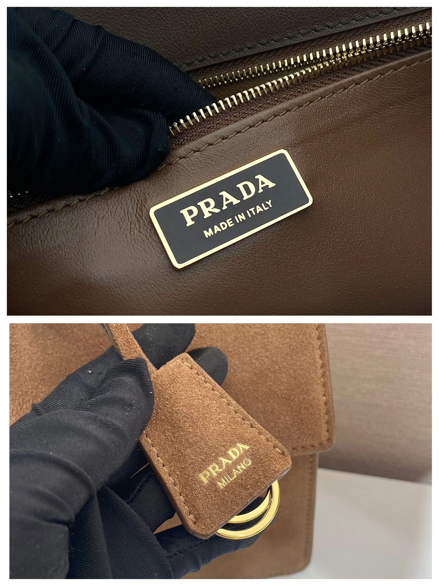 프라다 스웨이드 숄더백 1BN023 상세 이미지 9