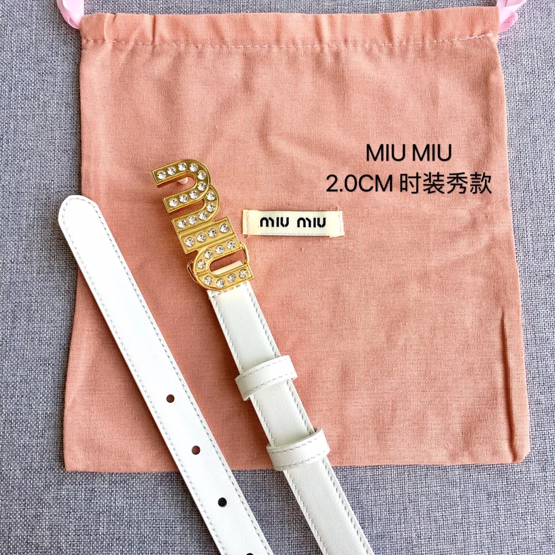 미우미우 가죽 벨트 상세 이미지 5