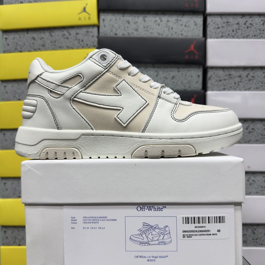 오프화이트 [KZ] 아웃 오브 오피스 OOO 로우 탑스 아이보리 202491 Off White Out Of Office OOO Low Tops