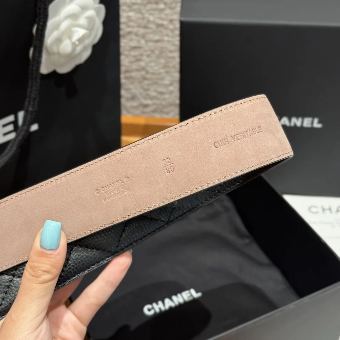 샤넬 램스킨 골드 더블 C 버클 벨트 상세 이미지 9