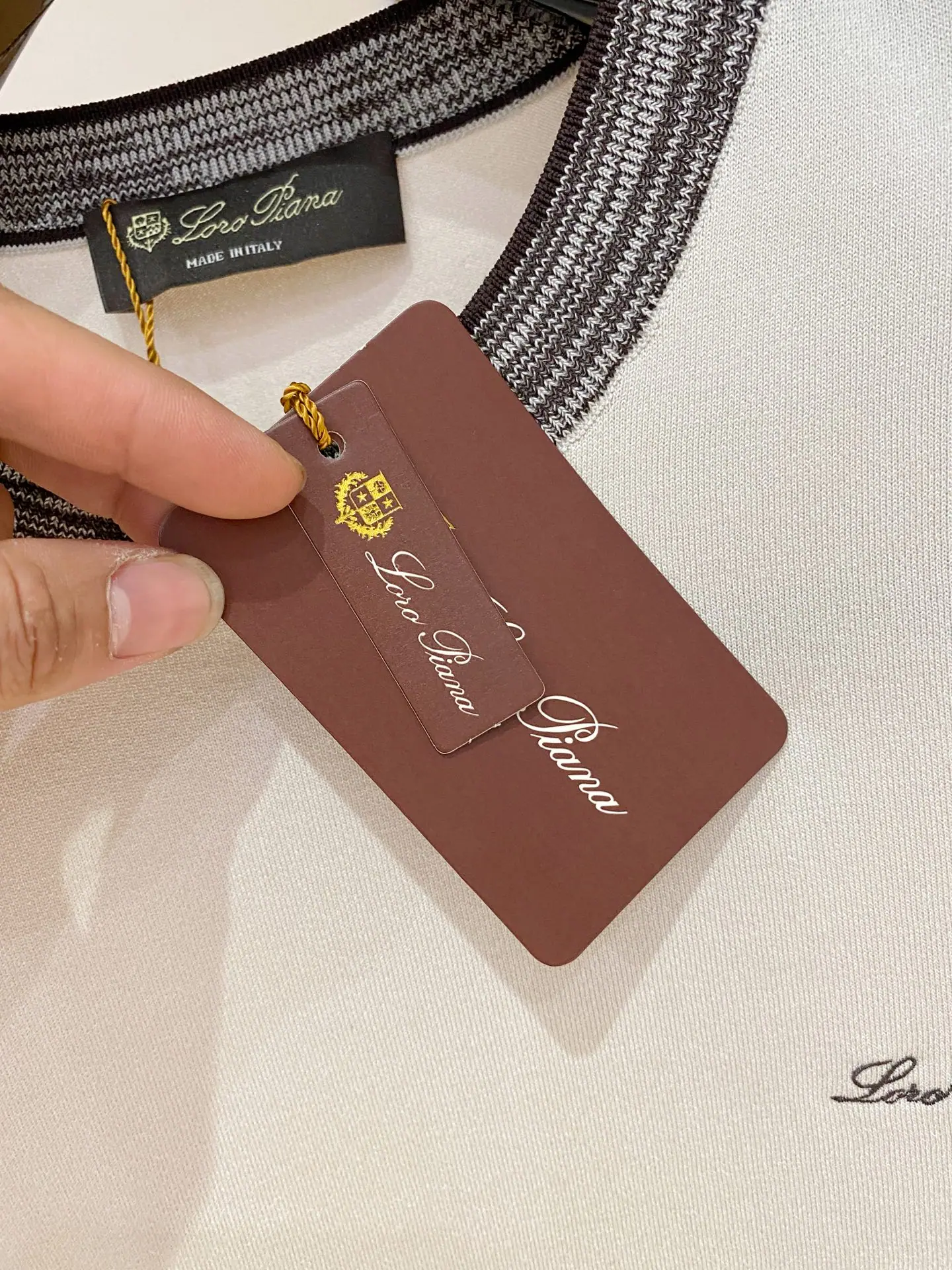 로로피아나 남성 린넨 반팔 티셔츠 상세 이미지 6