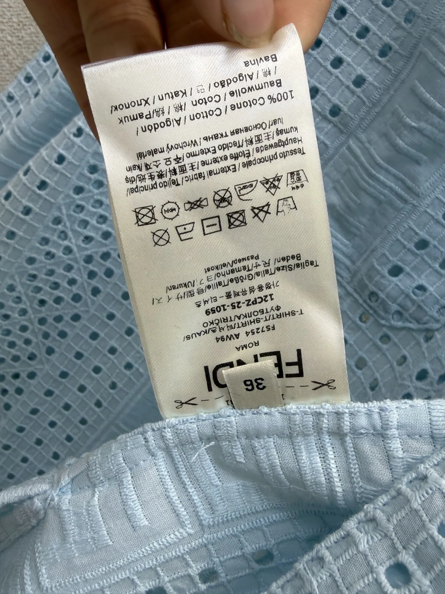 펜디 메시 자수 더블 포켓 셔츠 상세 이미지 9