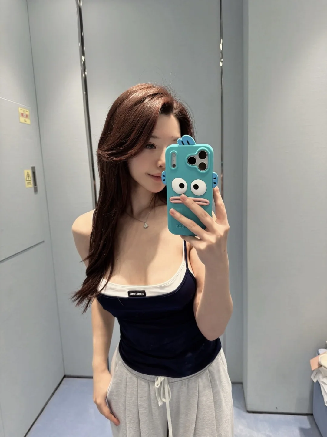 미우미우 패치워크 더블 레이어 캐미솔 탑 26 SS 상세 이미지 8