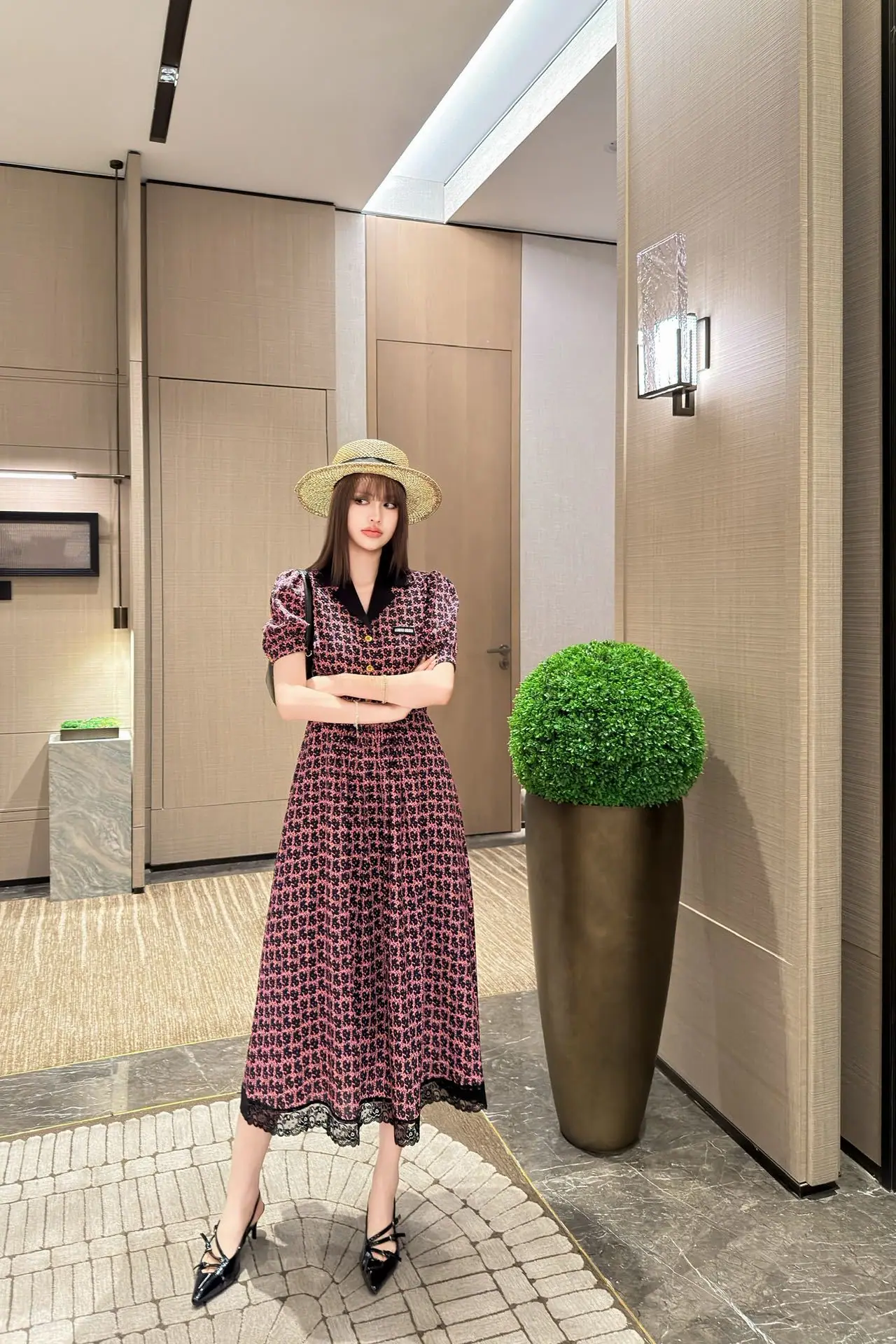 미우미우 플로럴 레이스 여성 원피스 상세 이미지 1