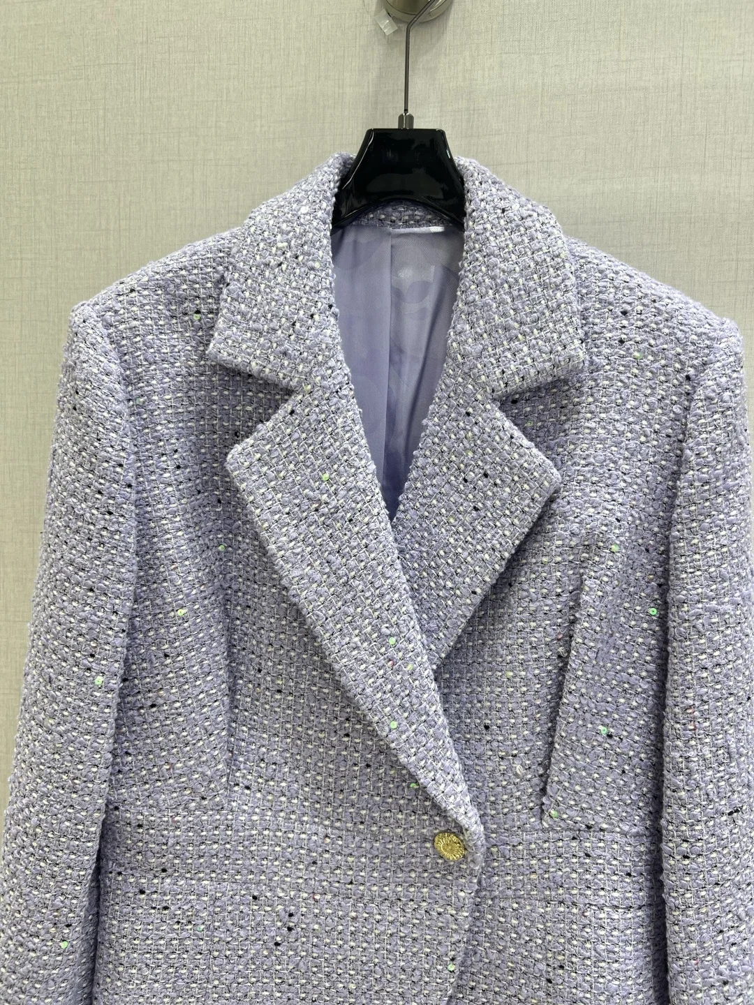 샤넬 클래식 트위드 골드 버튼 남성 자켓 상세 이미지 4