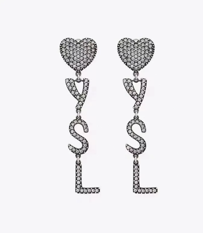 생로랑 황동 YSL 이브닝 귀걸이 상세 이미지 1