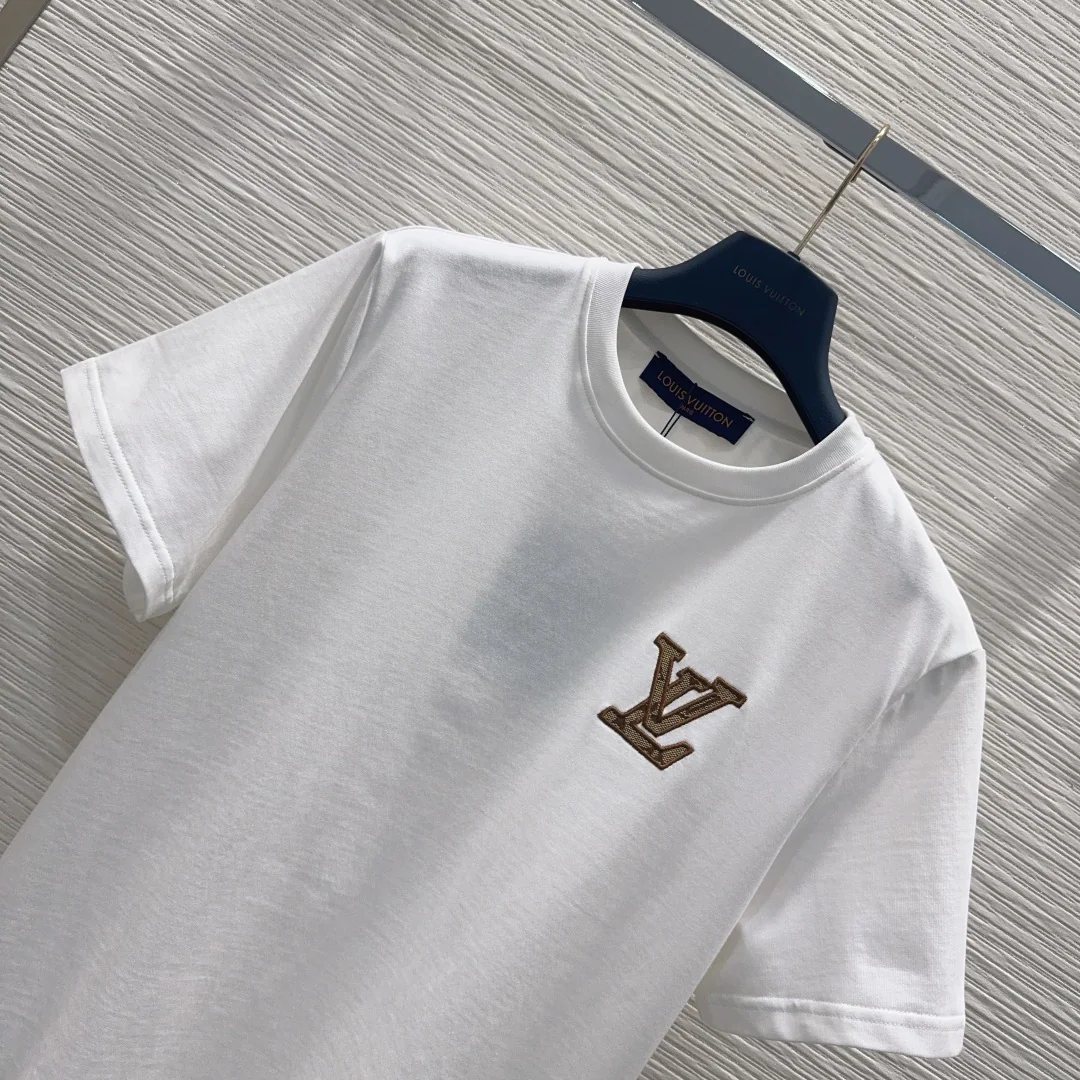 루이비통 여성 LV 로고 자카드 반팔 티셔츠 세트 상세 이미지 4