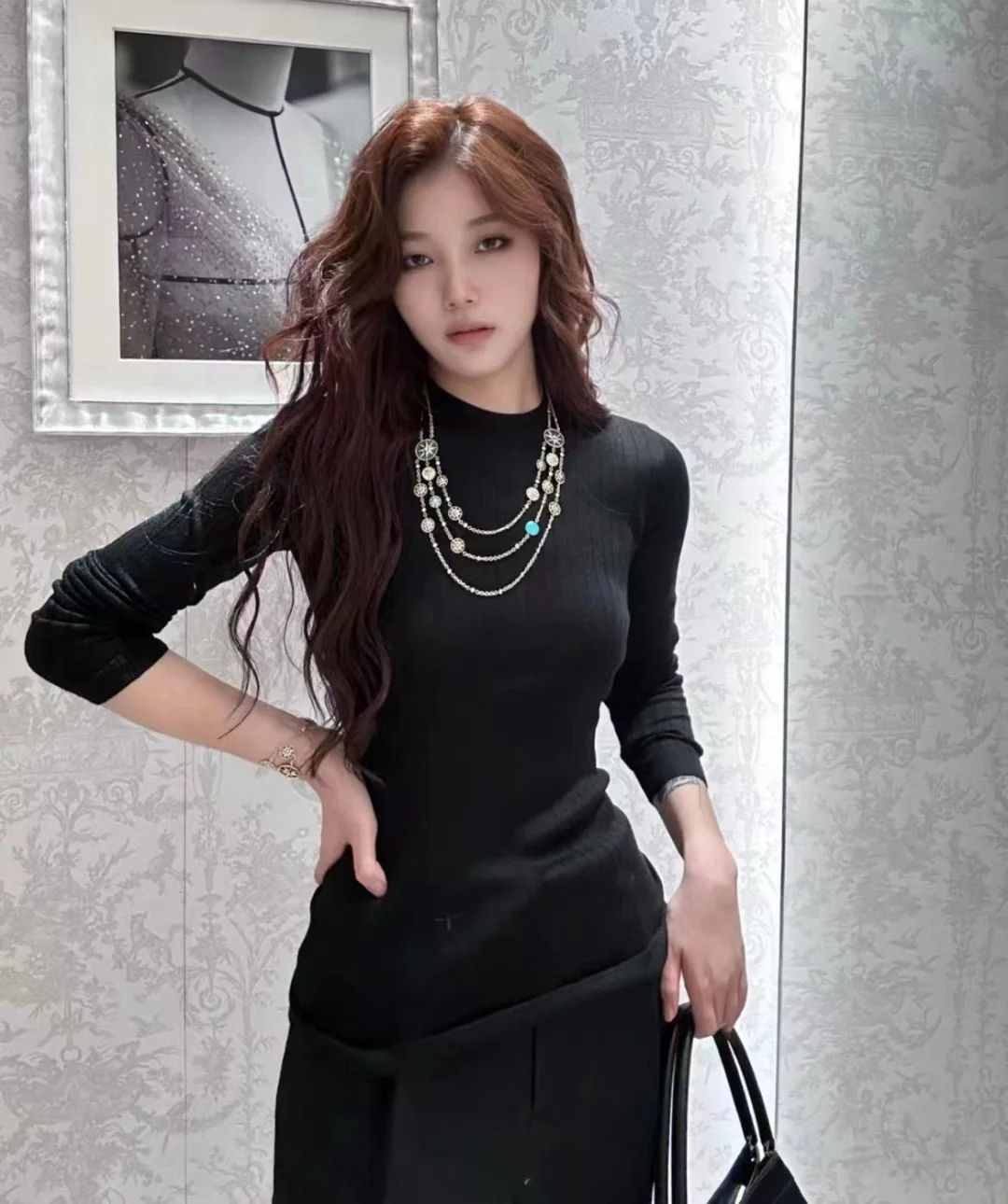 디올 로즈 데 방 목걸이 상세 이미지 6