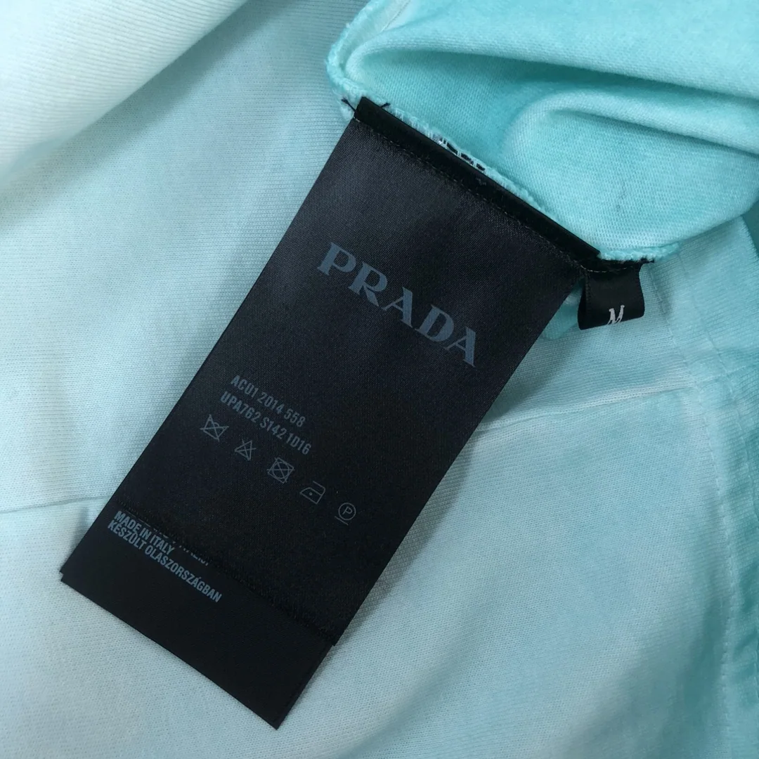 프라다 워시드 가공 빈티지 여성 반팔 티셔츠 상세 이미지 8