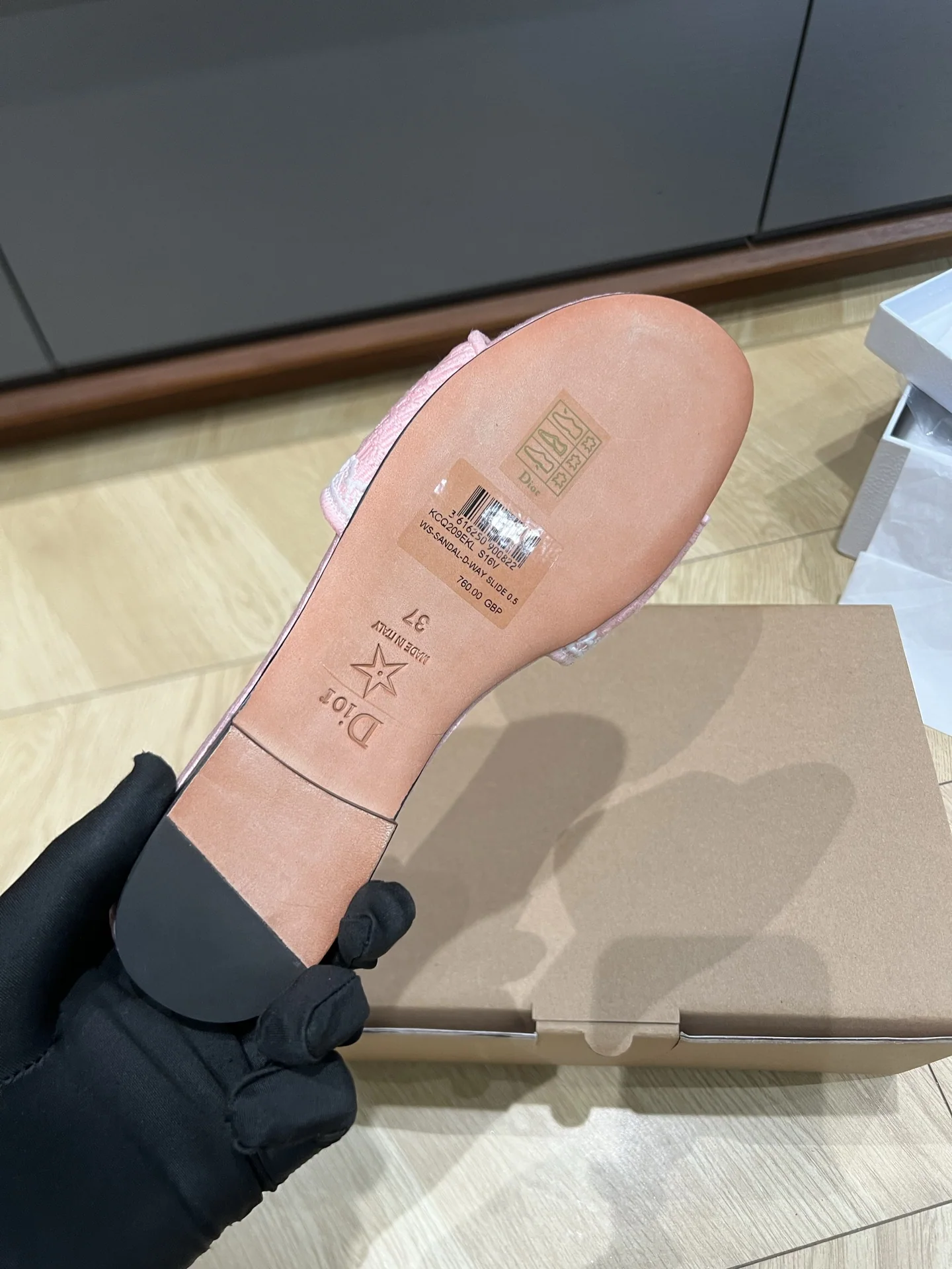 디올 자수 자카드 샌들 상세 이미지 9