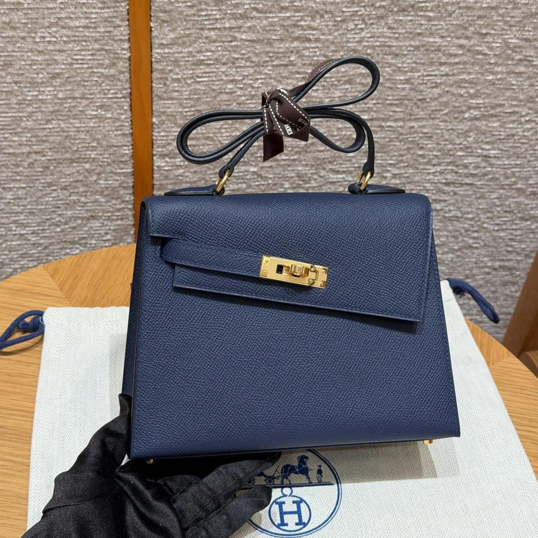 에르메스 켈리 사파이어 블루 가죽 가방 상세 이미지 1