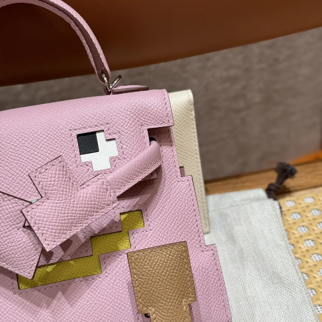 에르메스 켈리돌백 퍼플 은장 가방 상세 이미지 6