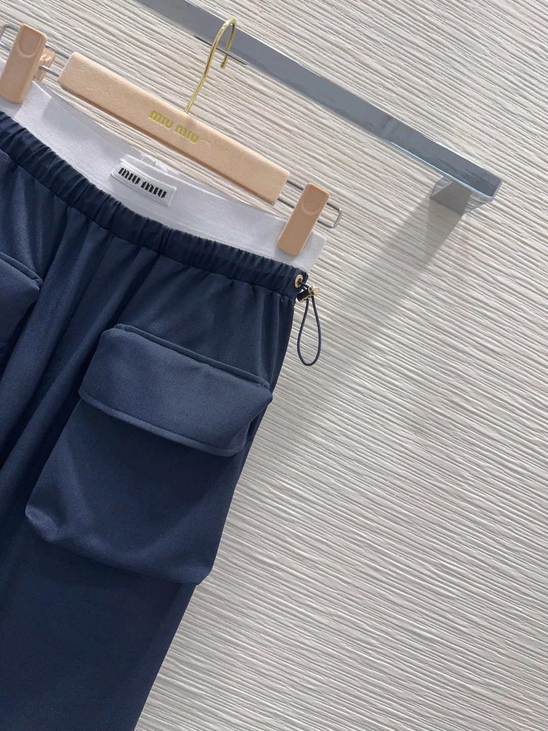 미우미우 와이드 레그 여성 바지 상세 이미지 4