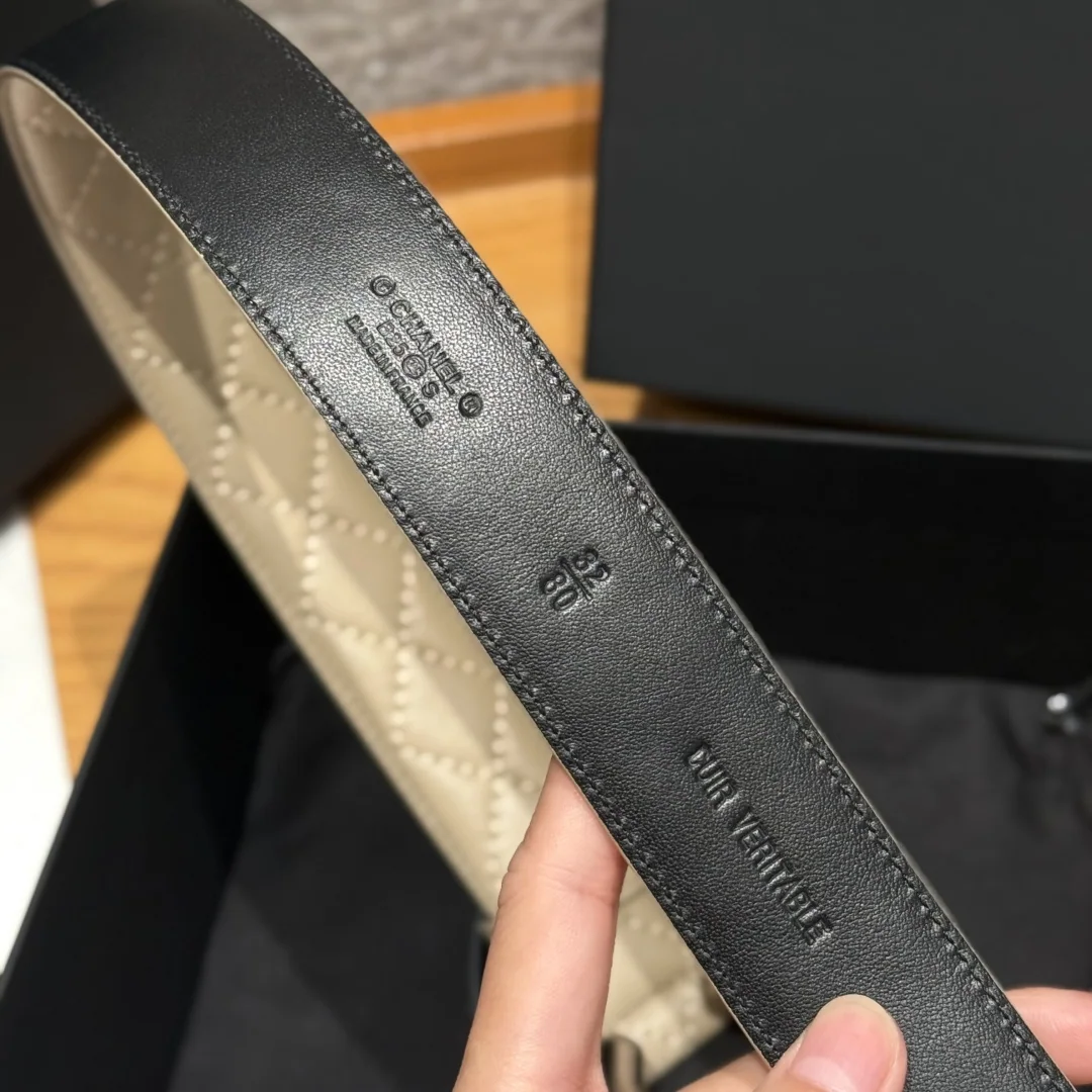 샤넬 더블 C 로고 램스킨 벨트 상세 이미지 8