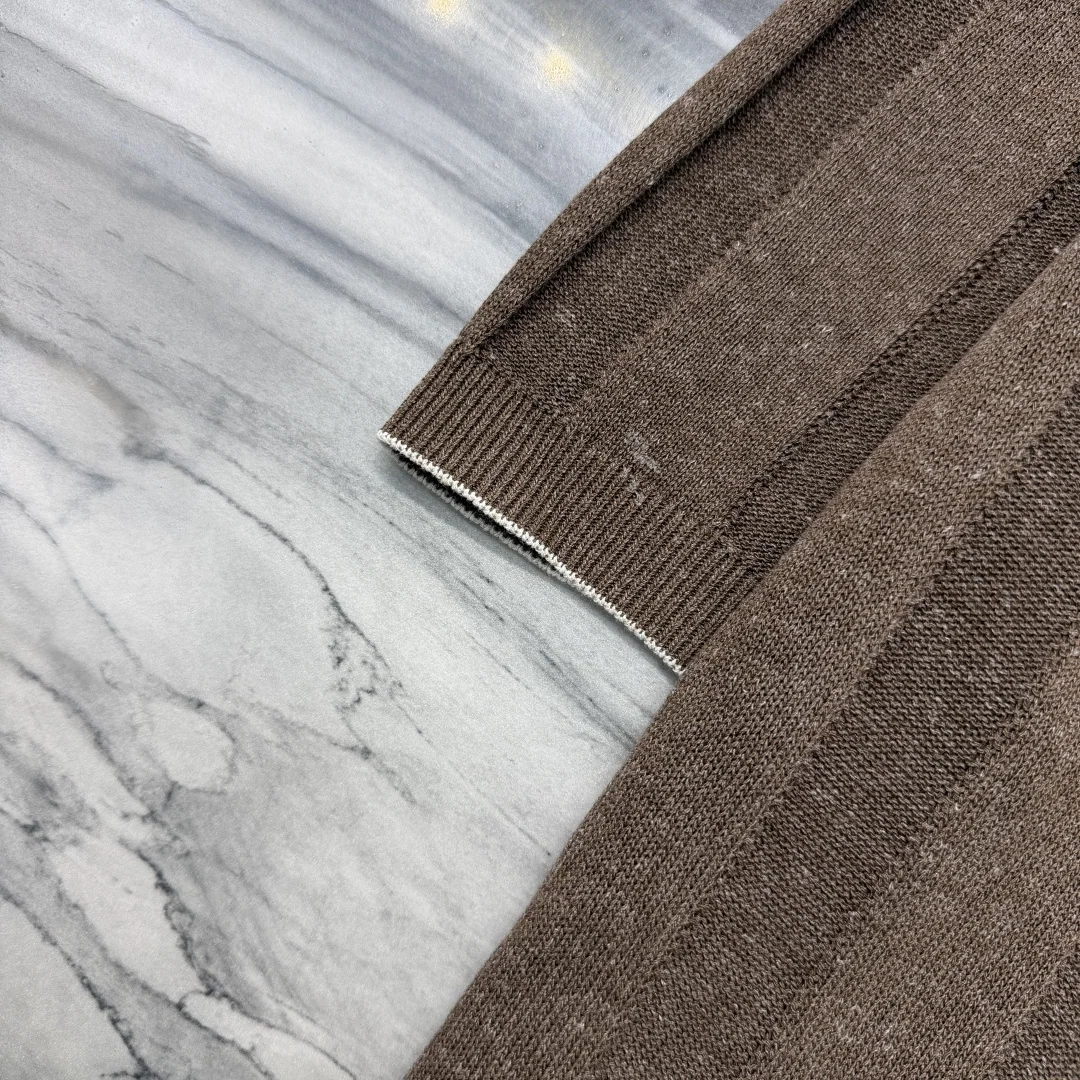 브루넬로쿠치넬리 린넨 코튼 반팔 폴로 니트 티셔츠 2026 SS 상세 이미지 8