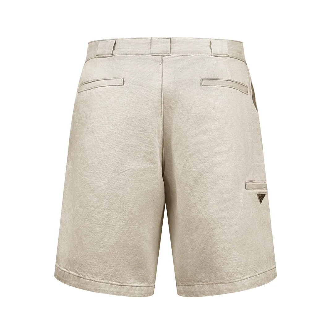 프라다 로고 데님 트라이앵글 블랙 남성 의류 레플리카 46938 Prada Shorts 상세 이미지 2