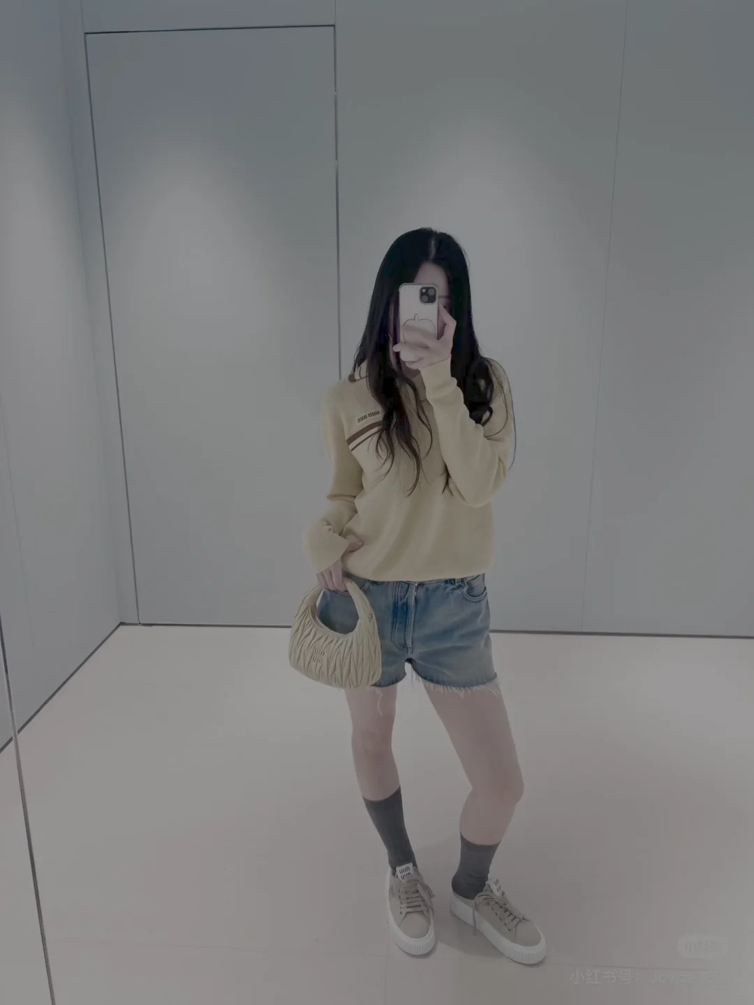 미우미우 페이크 투피스 카라 니트 스웨터 상세 이미지 5