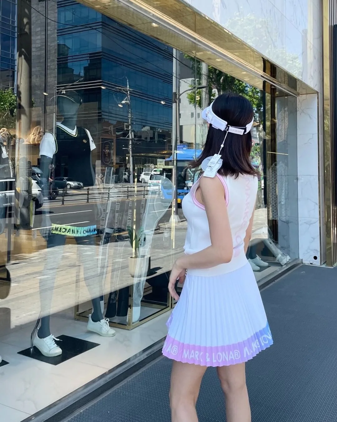 마크앤로나 여성 플리츠 골프 스커트 153947