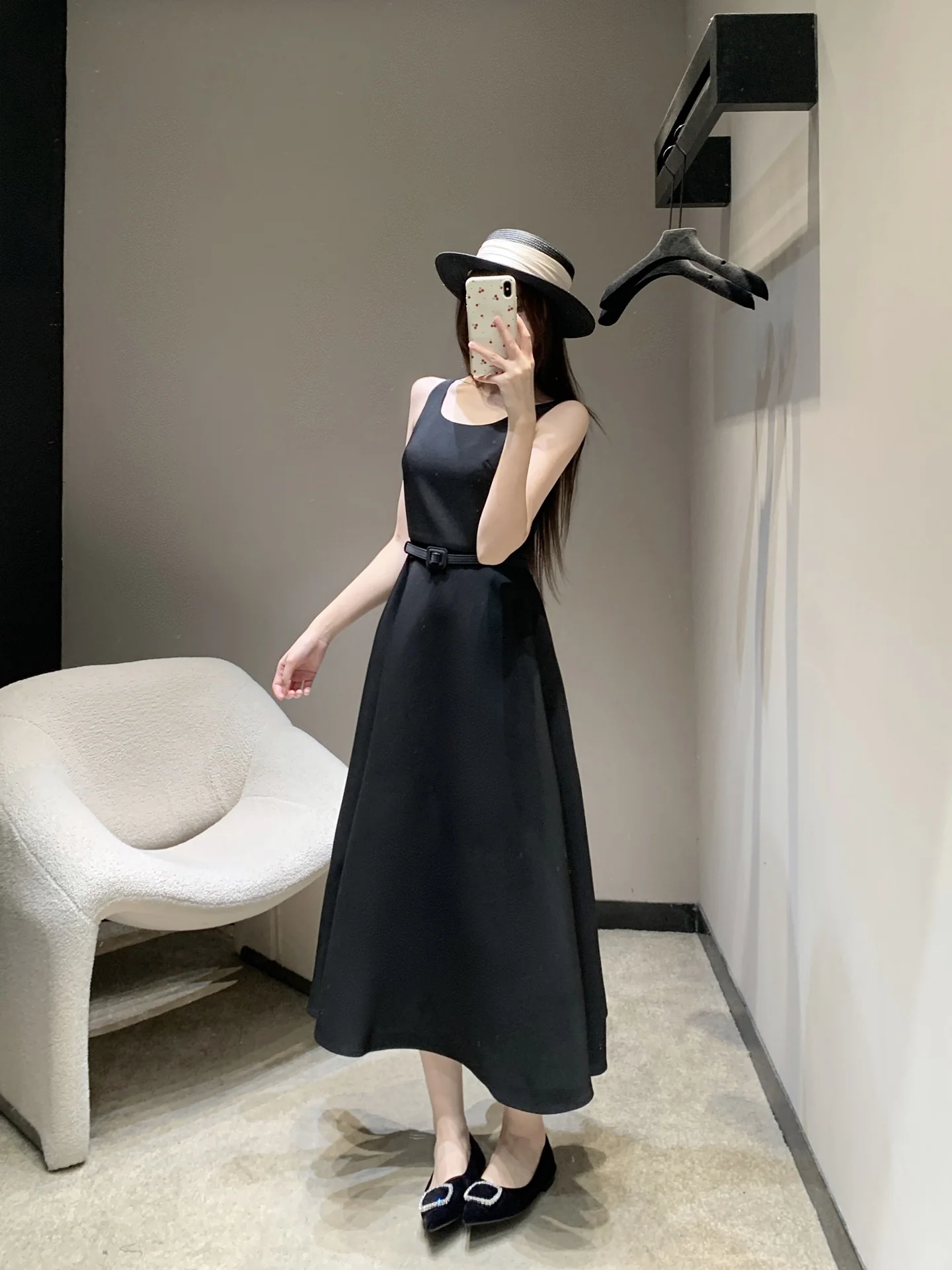 디올 울 실크 슬림핏 A라인 원피스 2026 SS 상세 이미지 3