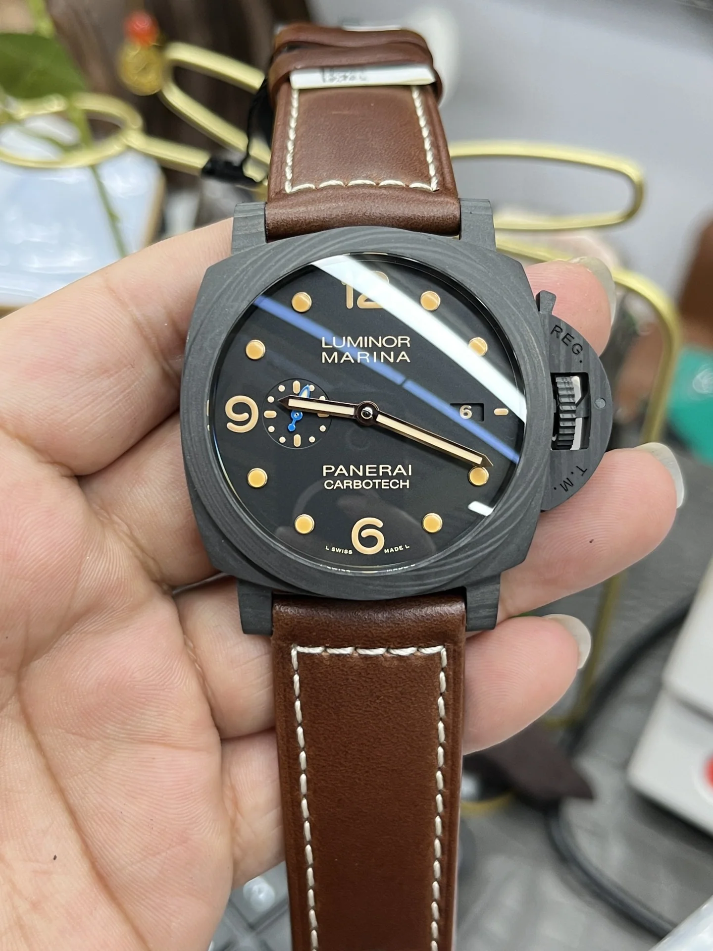 파네라이 루미노르 1950 자동 시계 PAM661 상세 이미지 1