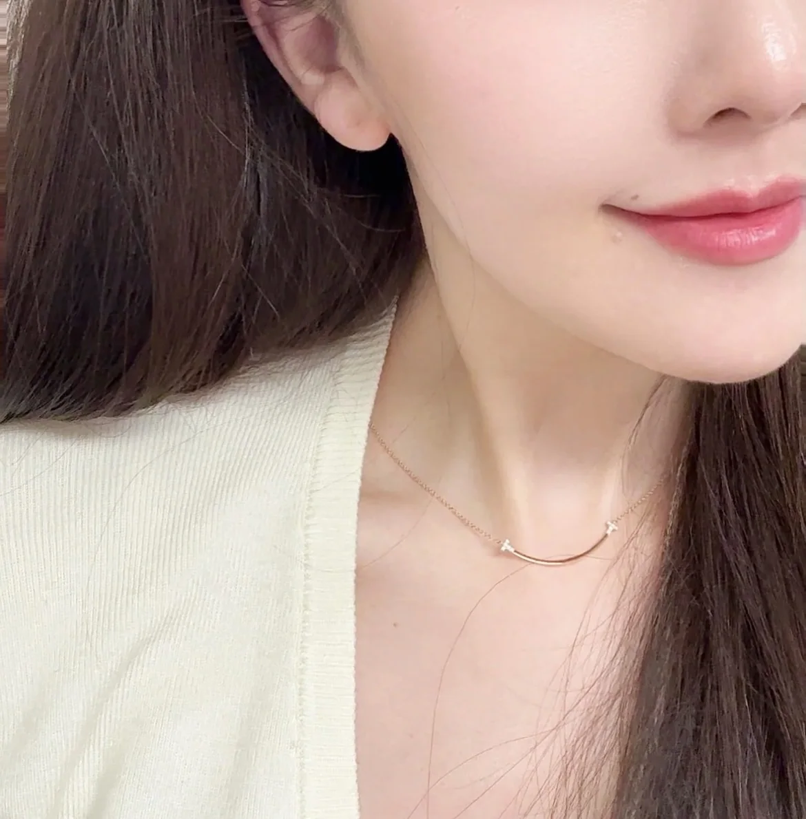티파니 스마일 다이아몬드 목걸이 상세 이미지 2