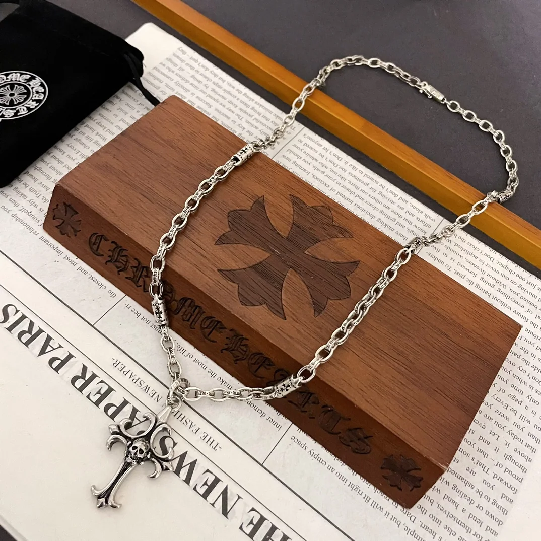 크롬하츠 레트로 뱀부 조인트 크로스 목걸이 상세 이미지 8