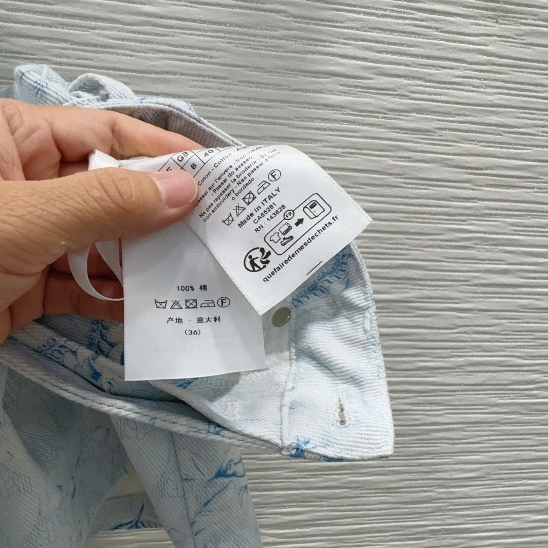 디올 프린트 반바지 여성 바지 상세 이미지 8
