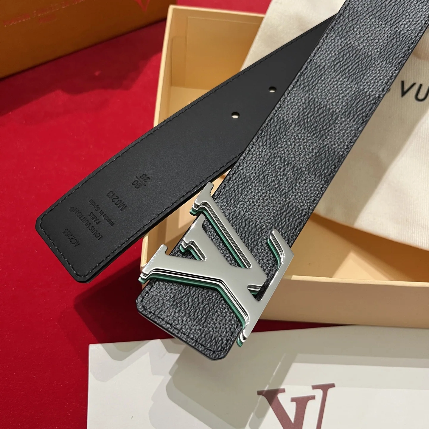 루이비통 LV 옵티컬 버클 캔버스 벨트 상세 이미지 2