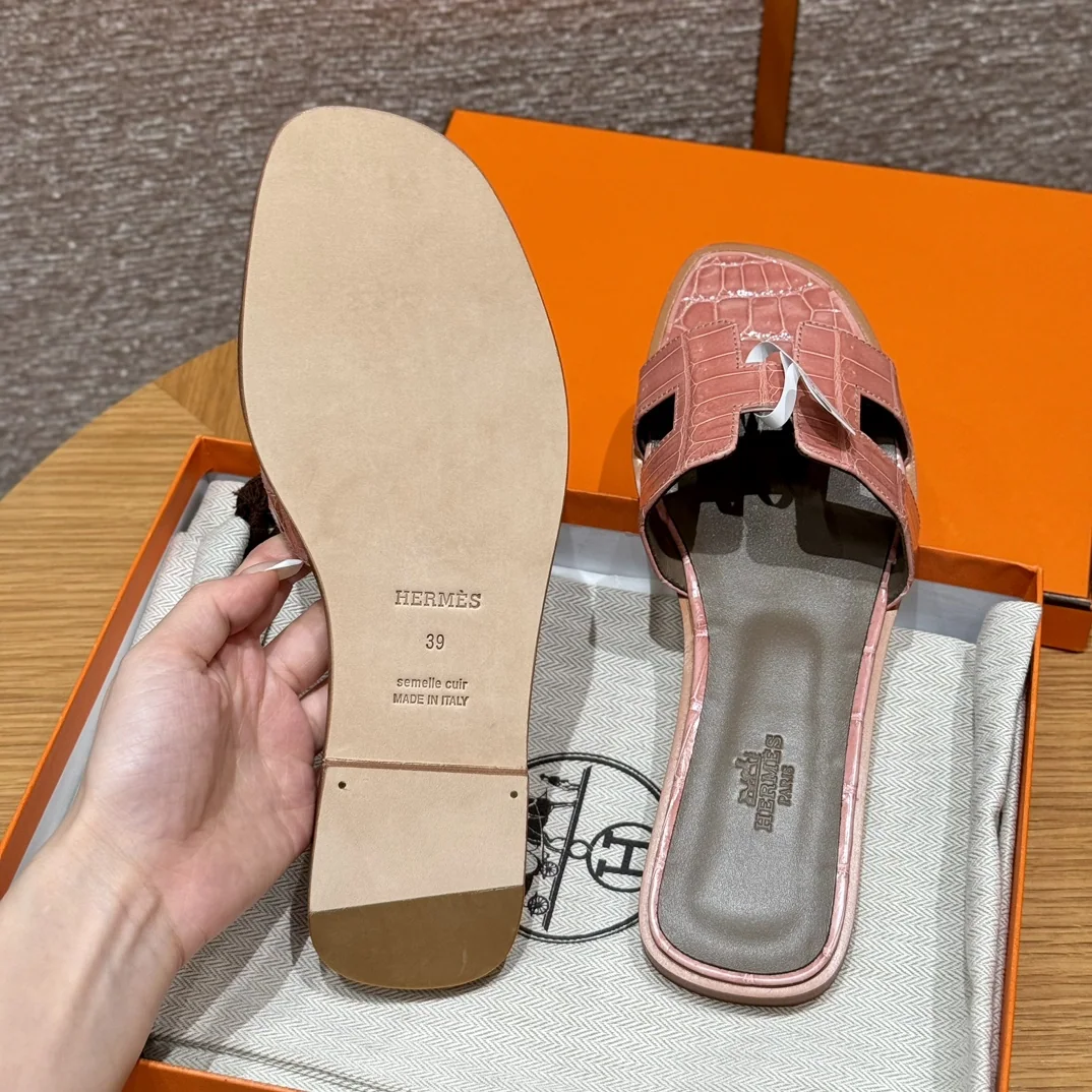 에르메스 오란 샌들 악어가죽 여성 샌들 상세 이미지 7