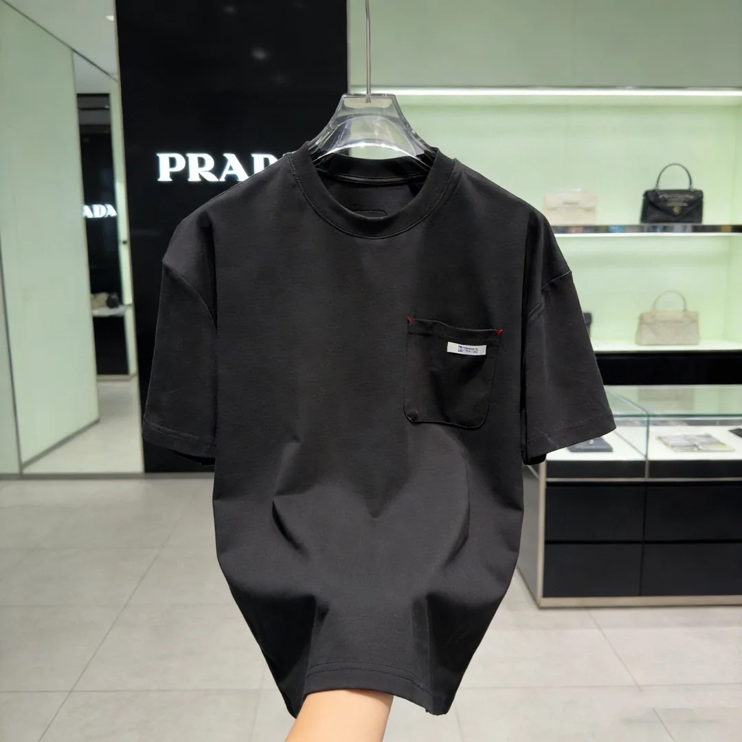 프라다 로고 오버핏 남녀공용 반팔 티셔츠 상세 이미지 2