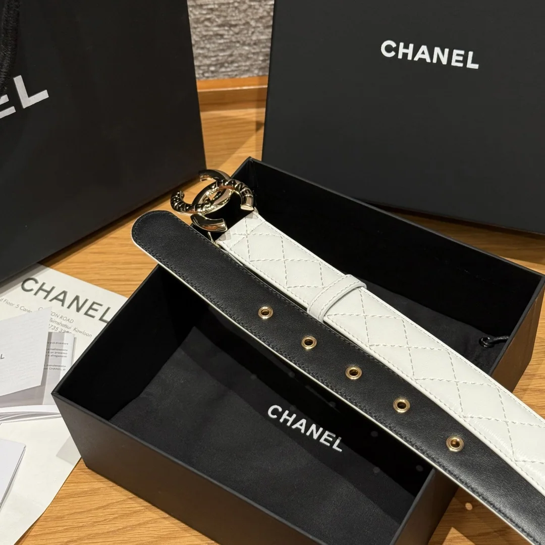 샤넬 램스킨 더블 C 메탈 로고 벨트 상세 이미지 6