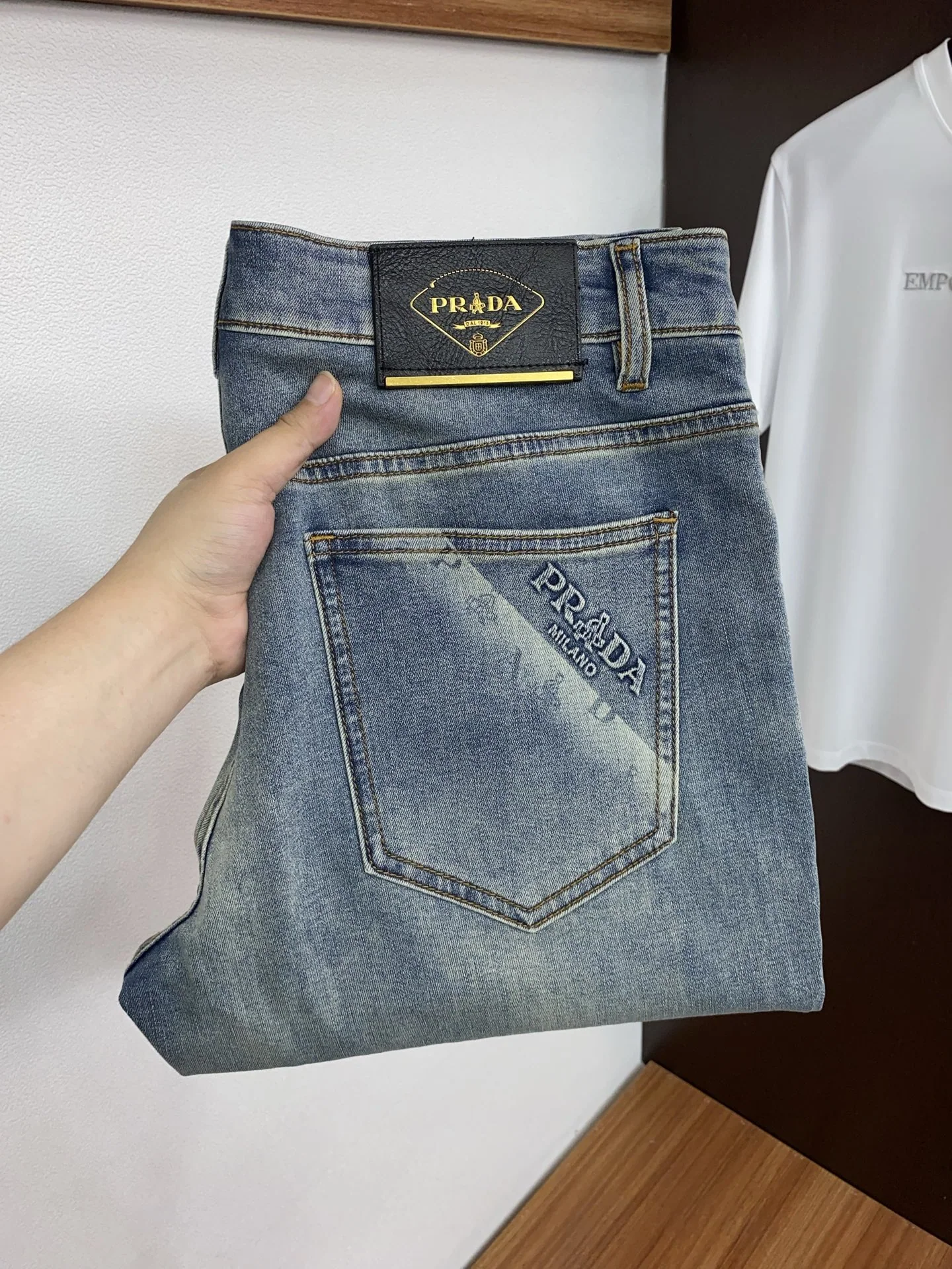 프라다 데님 남성 바지 148729